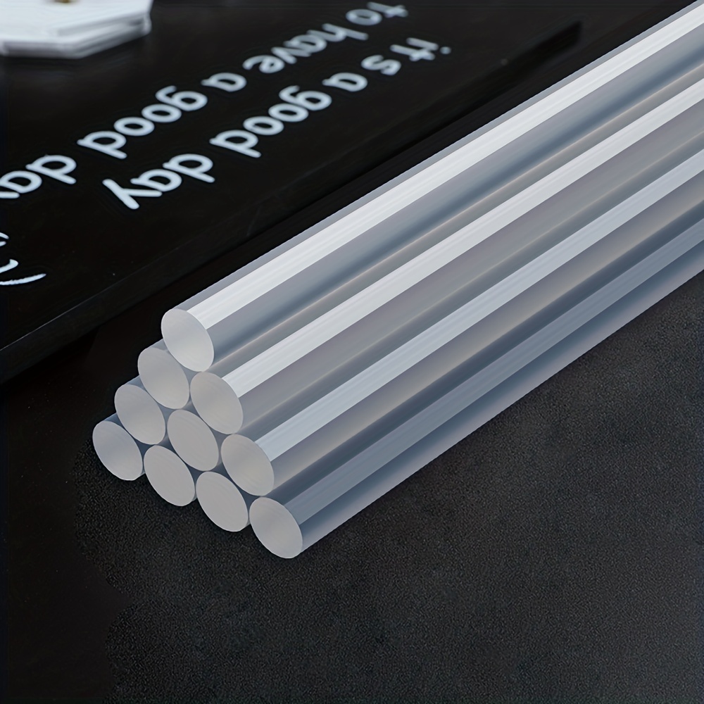 10pcs Plastic Adhesive Sticks 7x100mm Transparent Mini Hot Melt