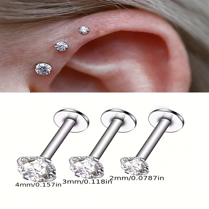Flat Back Earrings Hypoallergenic - Temu