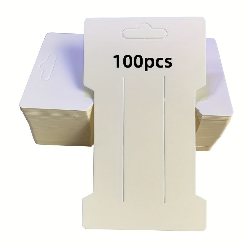 100 Pcs Standing Earring Display Cards Card Holders Paper Hanging Packaging  for