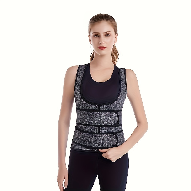 Sweat Belted Vest Women Tummy Control Sports Fitness Support - Temu