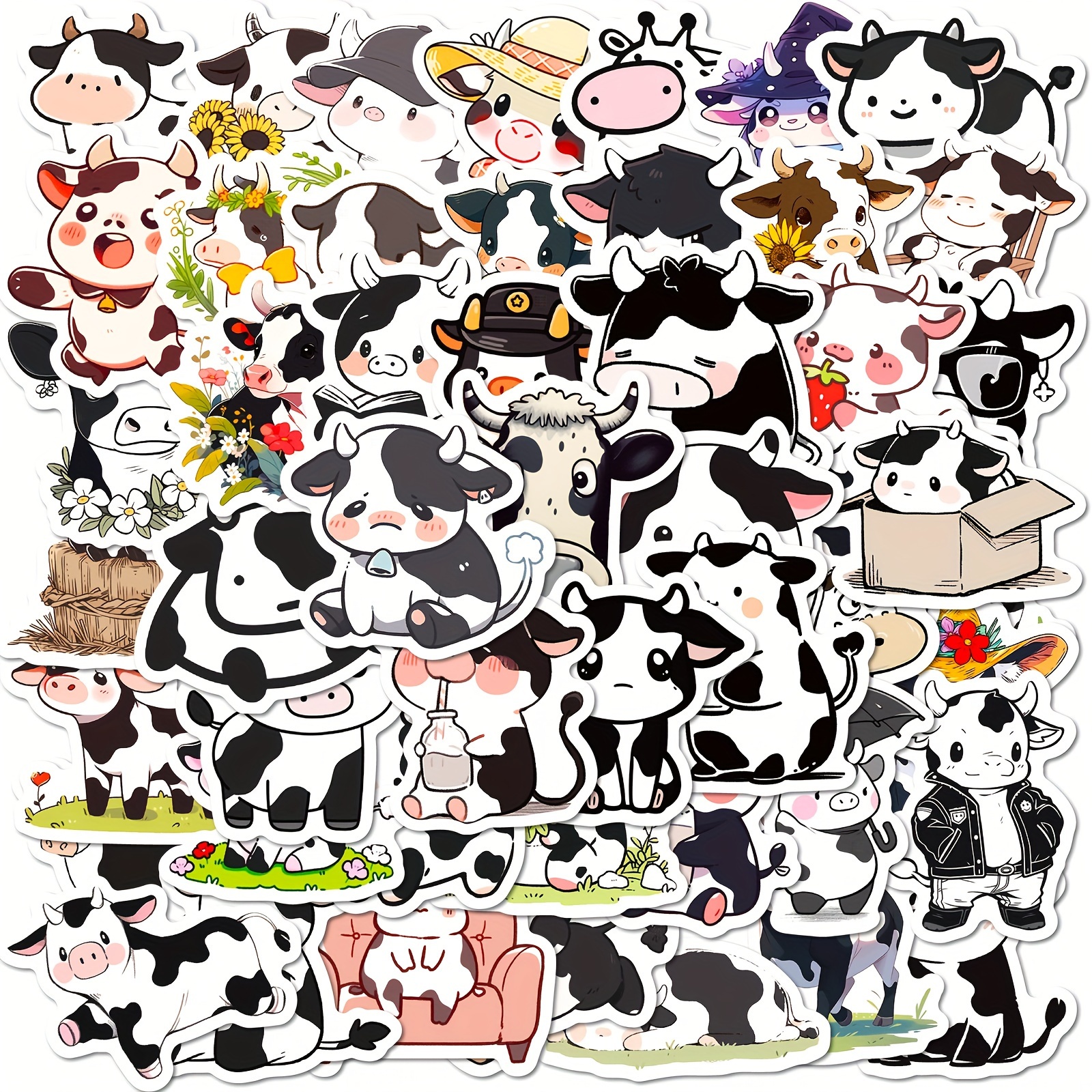 Cow Print Stickers Waterproof Vinyl Stickers For Water - Temu