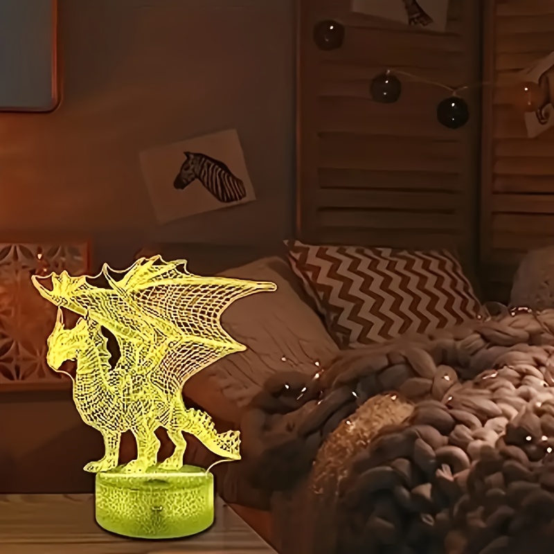 Ammonite Dragon Lamp 3d Dragon Night Light Toy 16 Colors - Temu