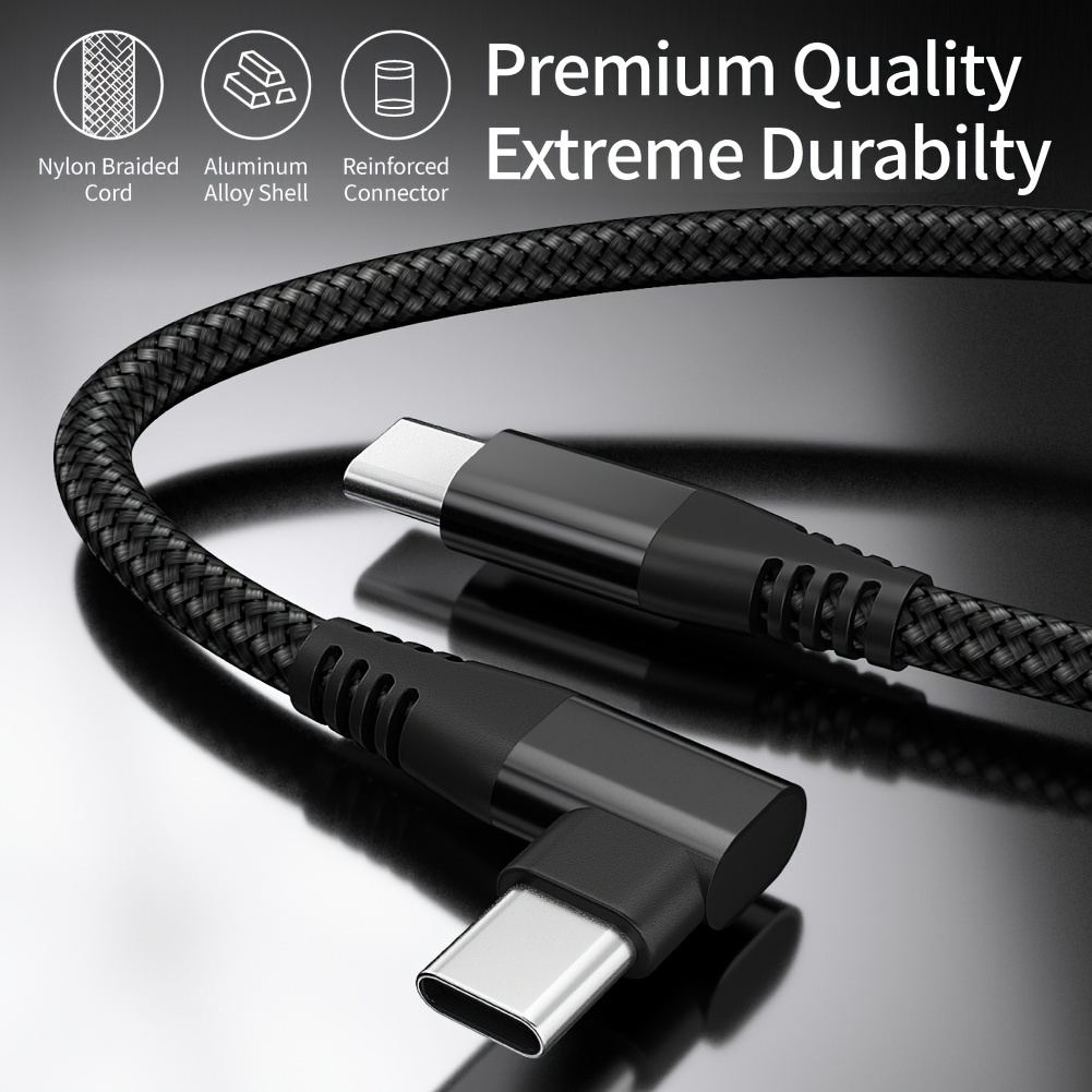 Cable USB C a USB C, tipo C a tipo C, [paquete de 2 unidades de 60 pies],  cable de carga rápida de 6…Ver más Cable USB C a USB C, tipo C a tipo C