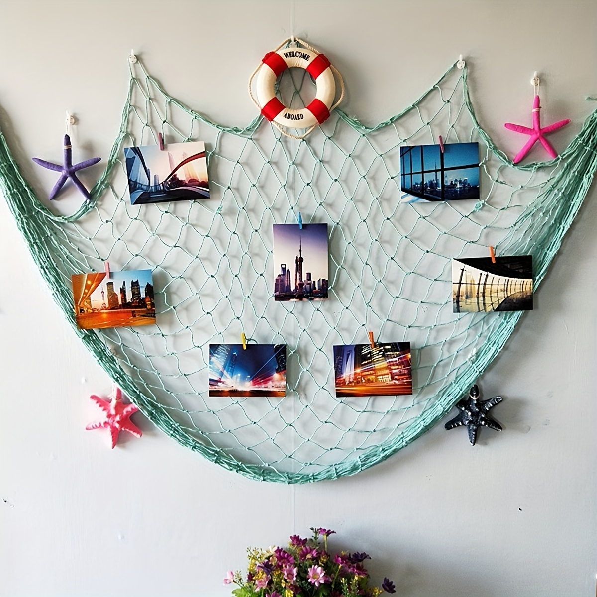 Decorative Fishing Net Hanging Wall Diy Accessories Home - Temu Germany