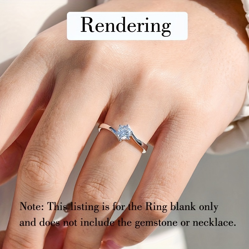 5-9mm Round Six Prong Ring Settings for DIY Rings