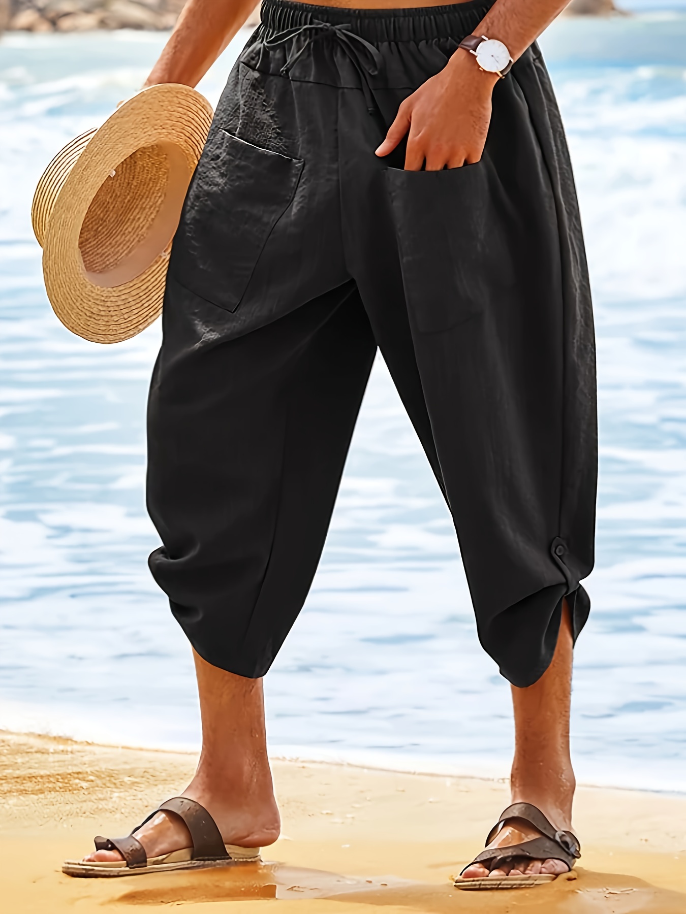 Pantalon De Playa - Temu