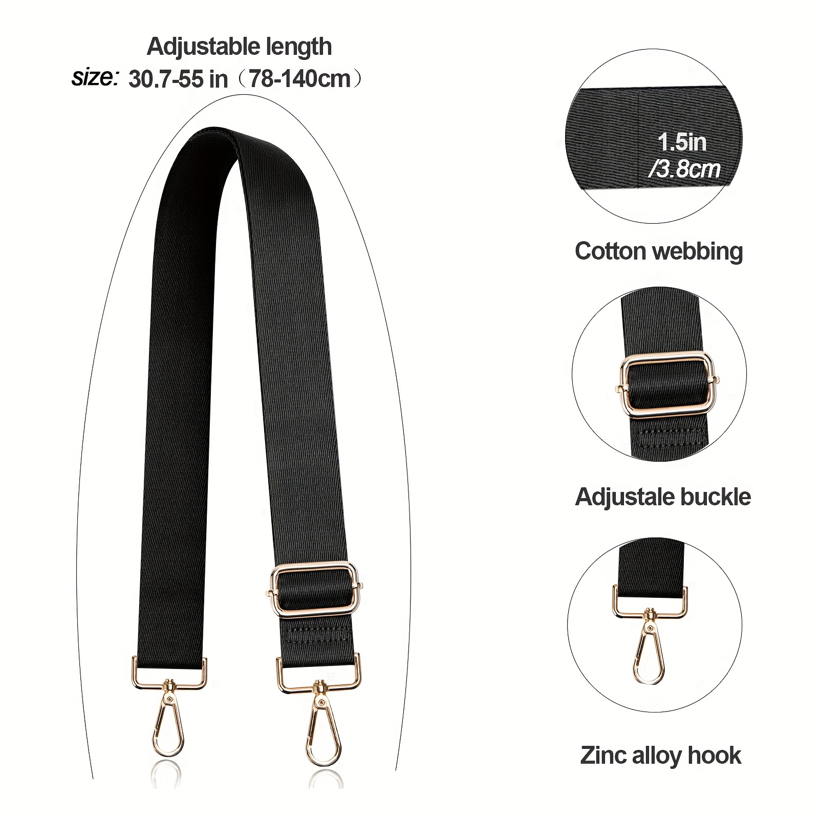 Wide Shoulder Bag Belt Adjustable Strap Replacement Handbag Handle Ethnic  Style