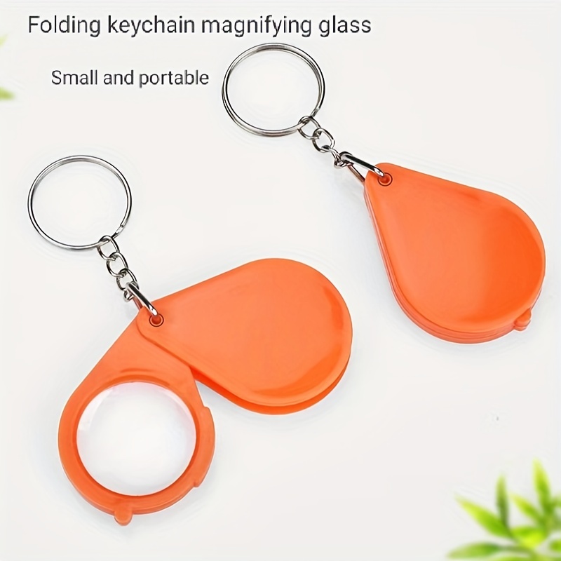 Mini magnifying 2025 glass keychain