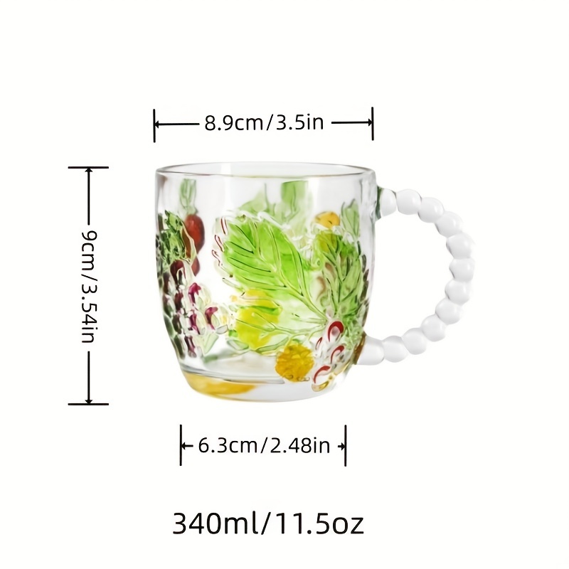 Grape Shape Glass Water Cup, Coffee Mug, Coffee Mugs, Cute Glass