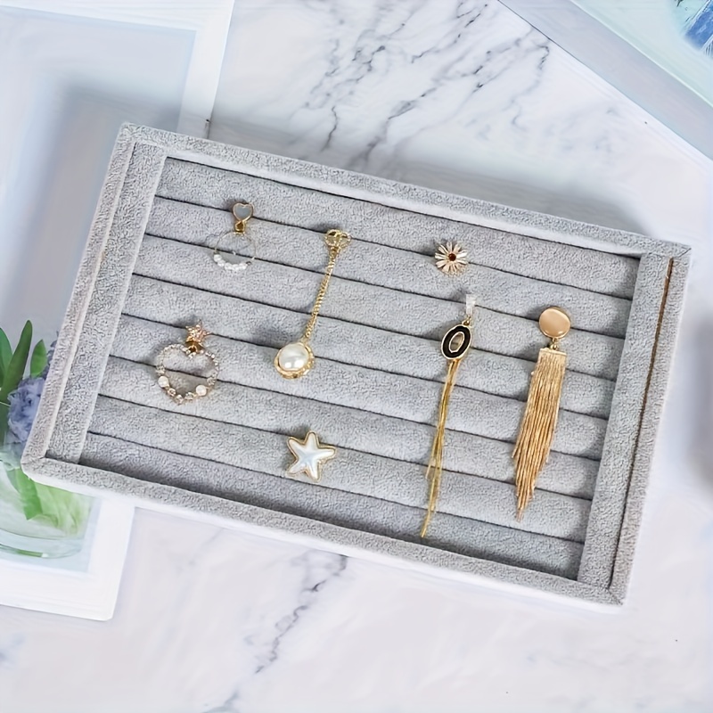 Jewelry Organizer Holder Earring Organizer Tray Holder Bracelet Display  Holder Showcase 3 Slots for Bedroom Dresser Home Decor