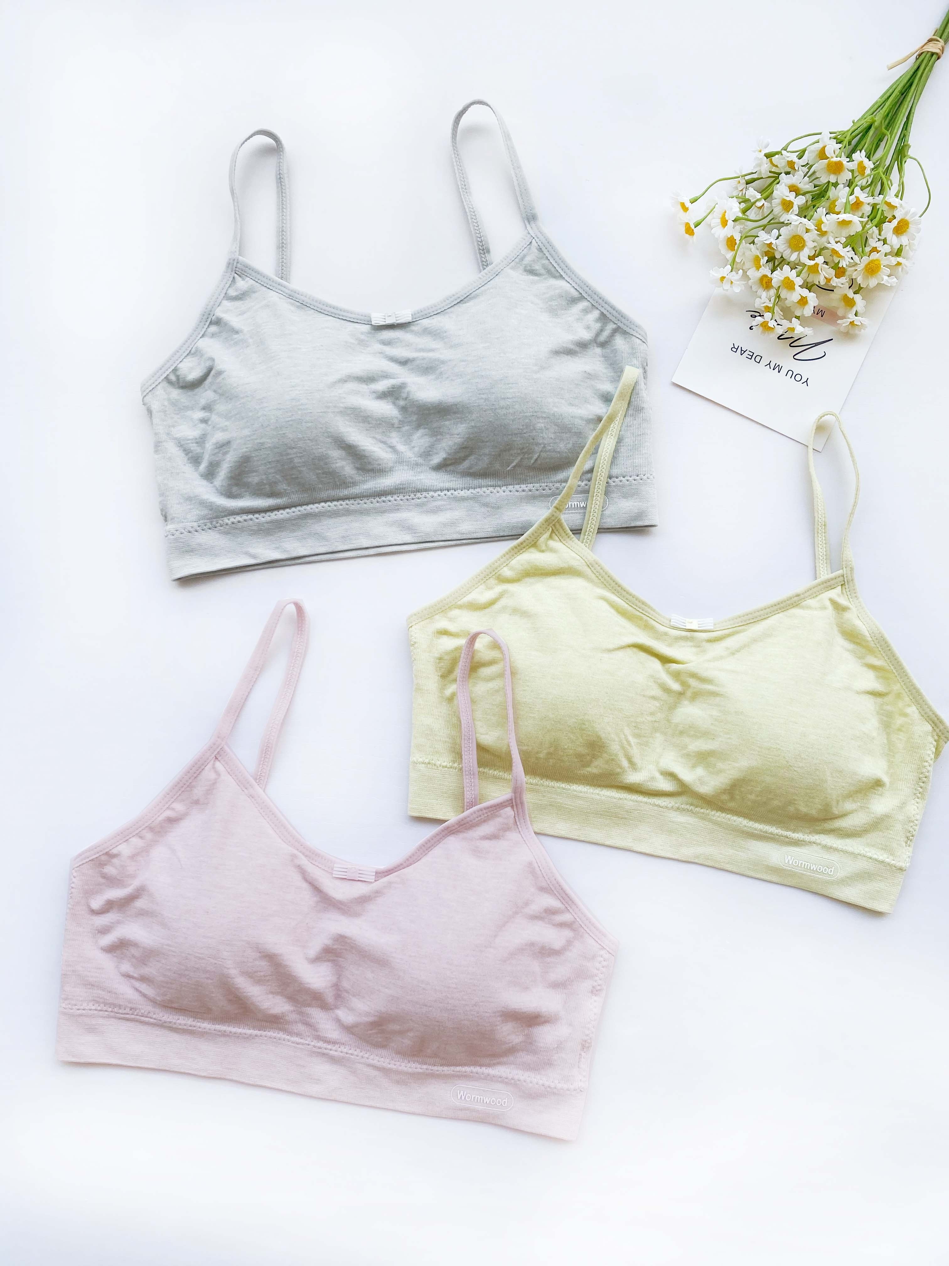Valentine's Day Simple Solid Wireless Bras Comfy Breathable - Temu