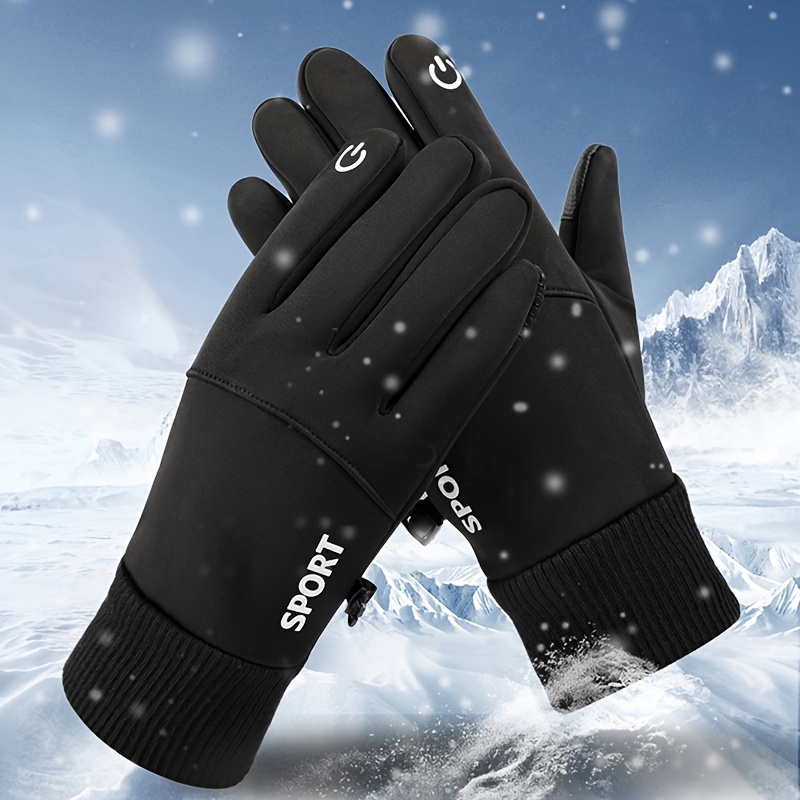 Waterproof Winter Cycling Gloves Men Touch Screen Compatible