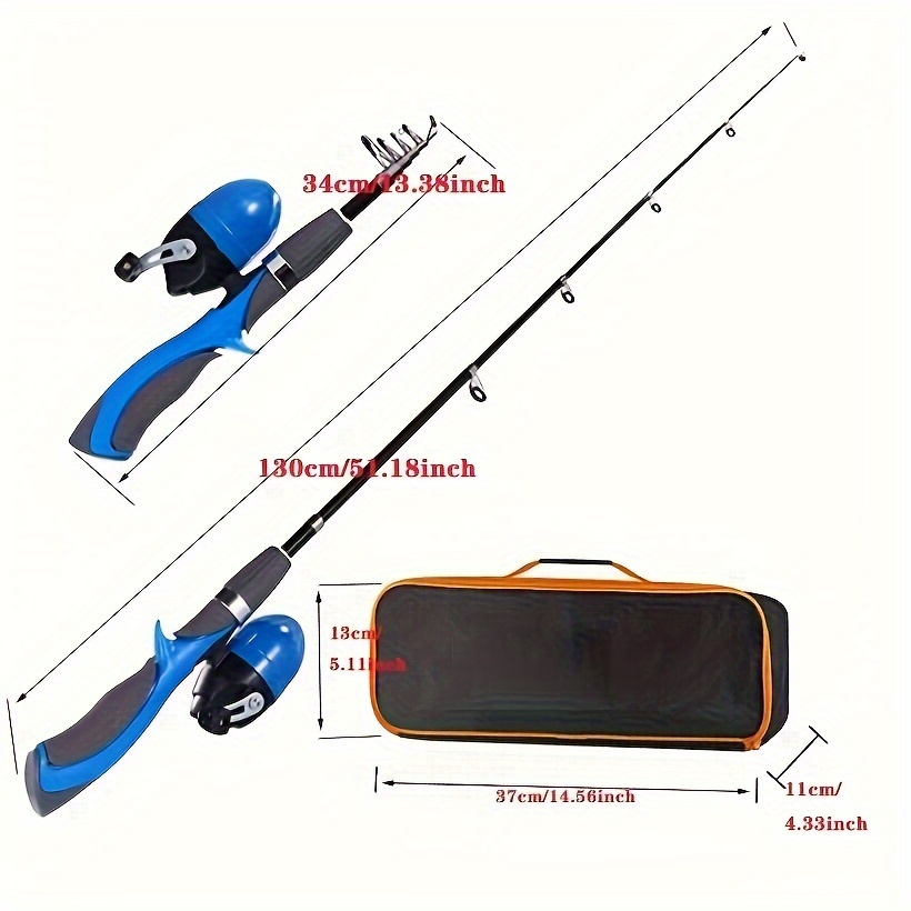 Portable Telescopic Fishing Rod Set For Kids Complete Kit With - Temu
