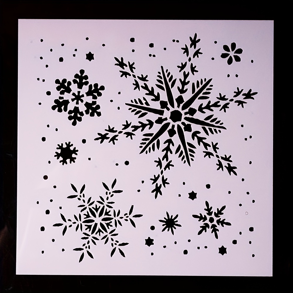 Snowflake Garland Cake Side Stencil