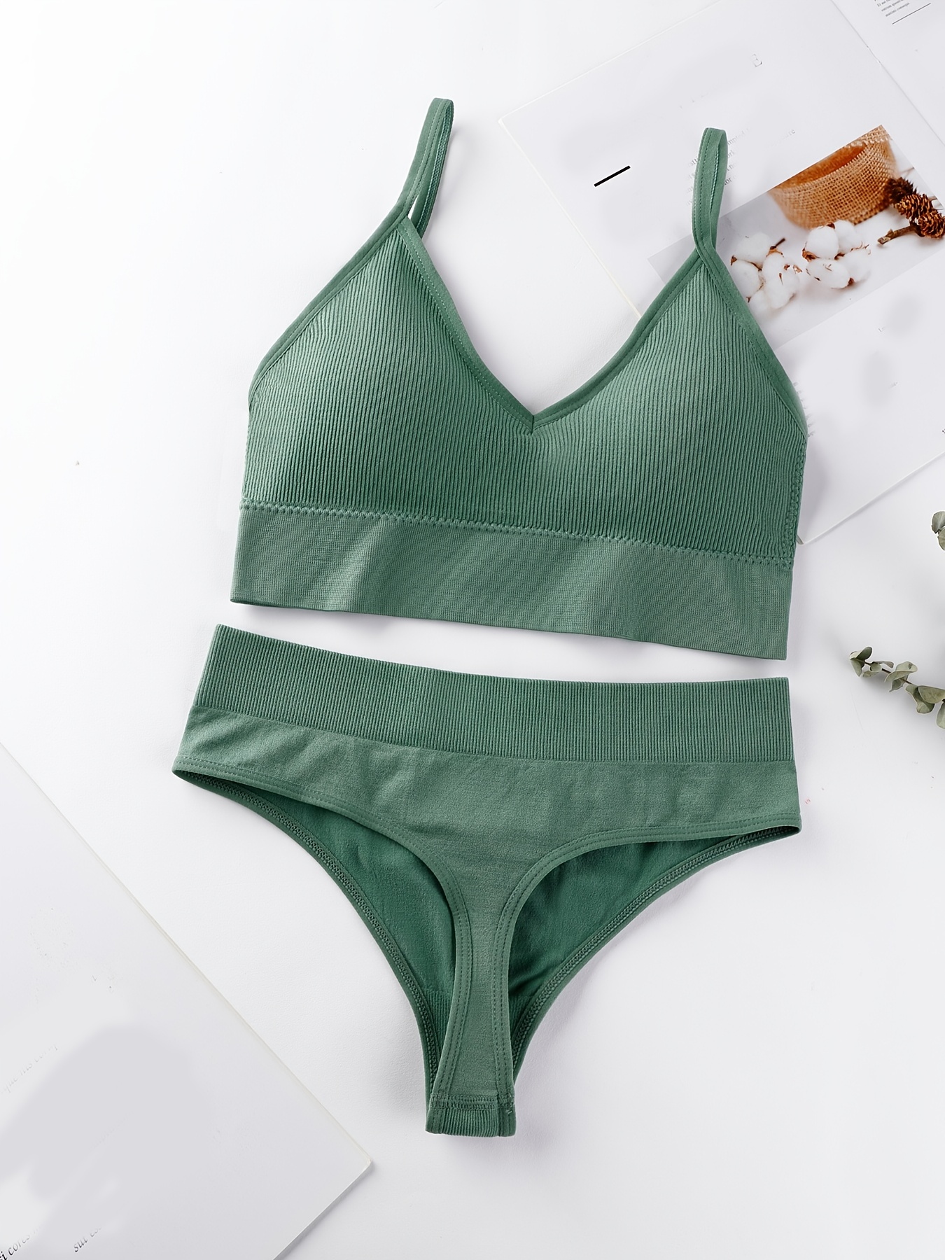 Lingerie Crotchless Womens Bra 32Dd Bra Bra Tank Tops Green Lingerie Smart  and Sexy Bras for Women No Wire Bras Womens Tummy Control Underwear Ladies