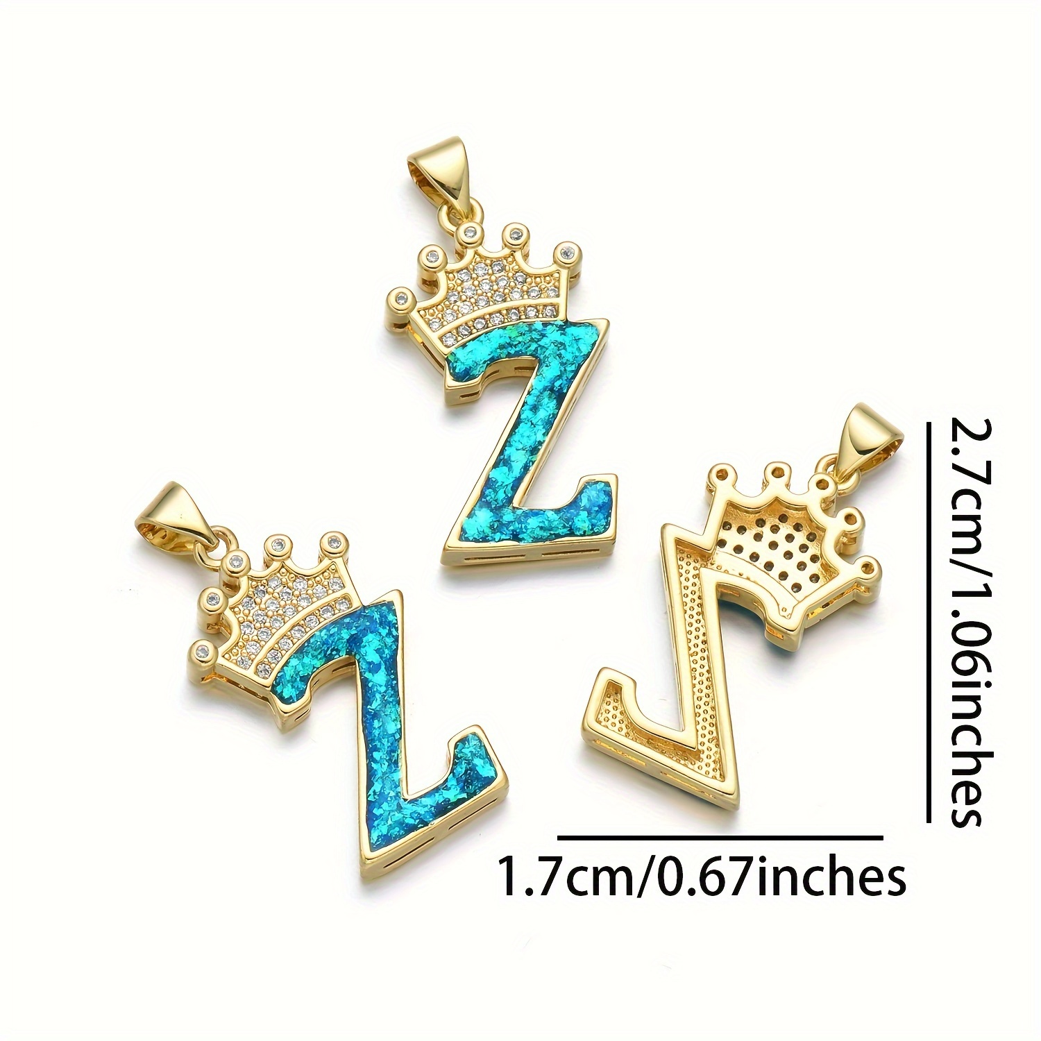 spring buckle Letter Charms Pendant initial Letter charms pendant women for  Women Necklace earring jewelry accessories