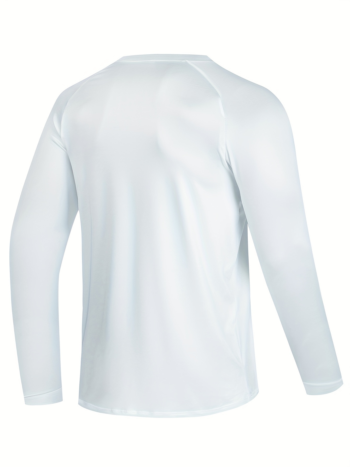 Men's Solid Color Long Sleeve T shirt Anti uv Sunscreen Sun - Temu