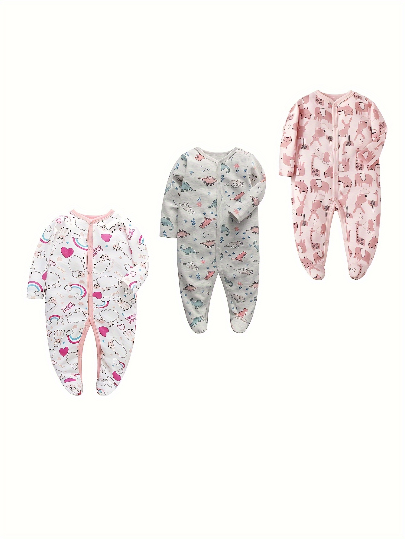 Pijamas de manga larga para bebé, niño y niña, ropa de dormir de
