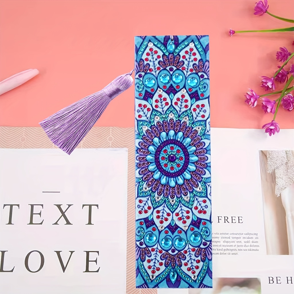 Mandala Diamond Painting Bookmarks Diy Leather Bookmark - Temu