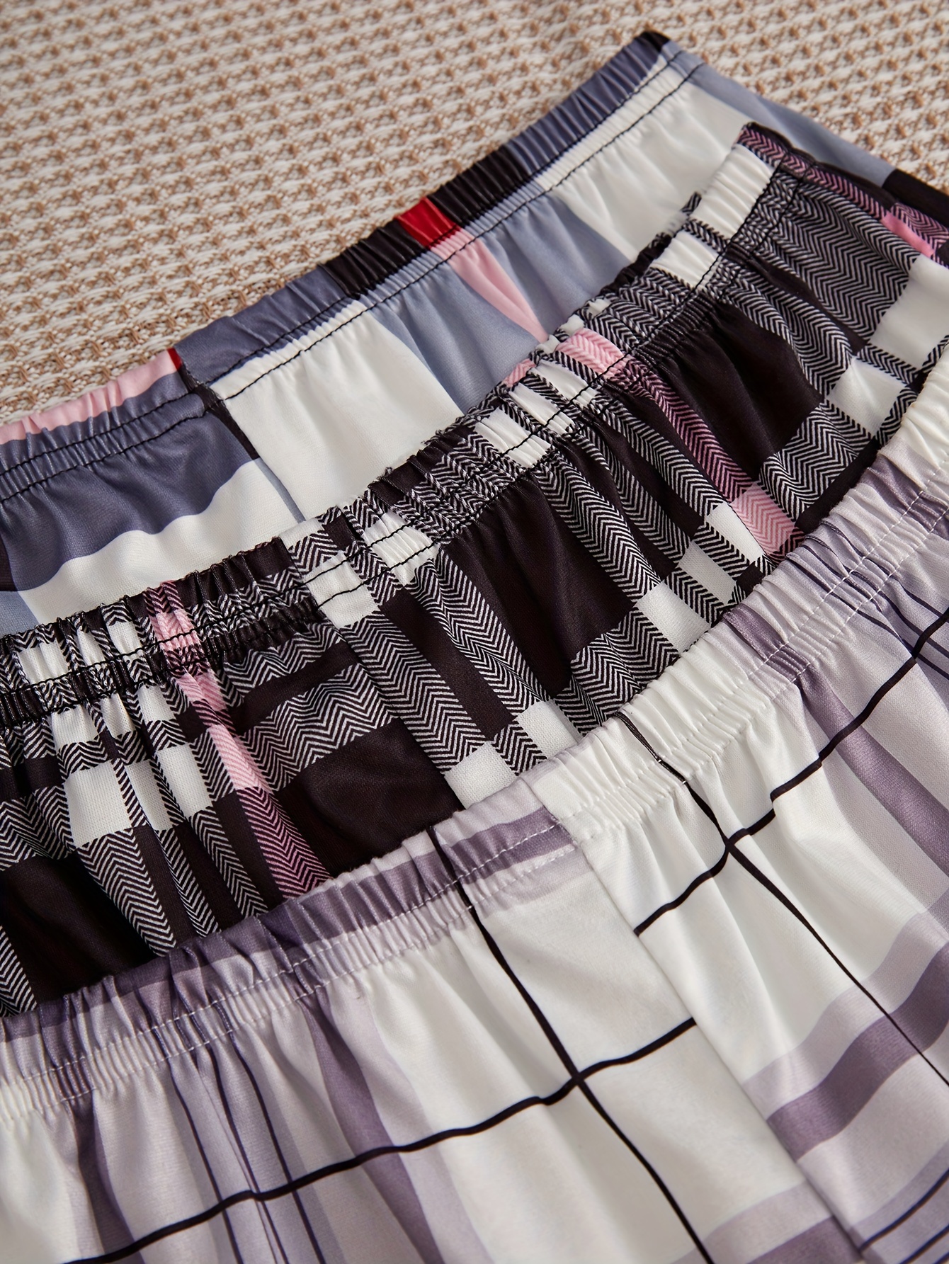 Plaid Sleep Bottoms Soft Comfy Elastic Waistband Shorts - Temu