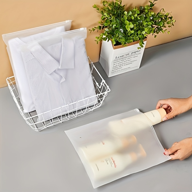 Clear Plastic Storage Bags With Vents And Frosted Ziplock - Temu