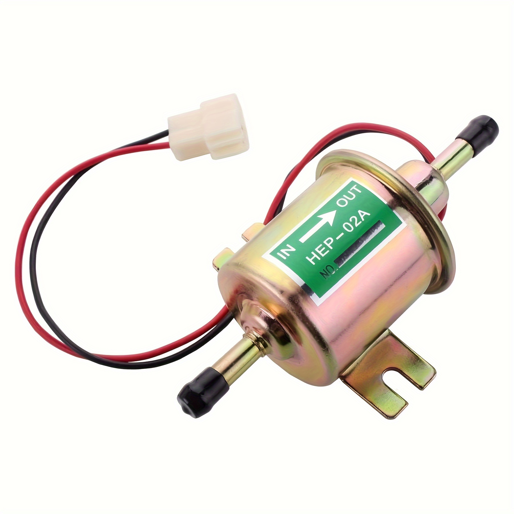 Electric Fuel Pump 12v Universal 2.5-4 Psi Inline Low Pressure HEP02A 