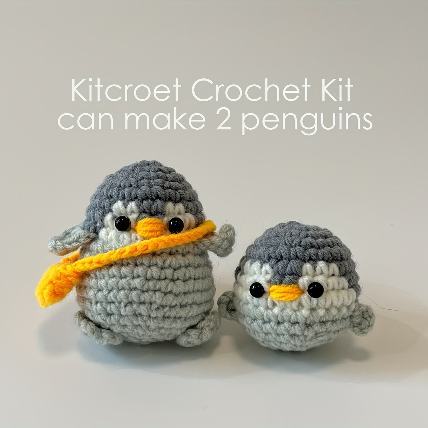 Kit De Crochet Pour Débutant Avec Pingouin, Kit De Départ De Crochet Avec  Vidéo Étape Par Étape, Tricotage Adulte En Diy, Fournitures De Crochet, Mode en ligne
