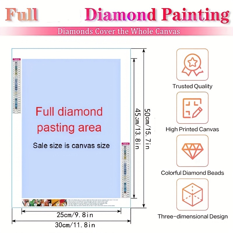 2pcs 5D DIY Adult Large Diamond Painting Set, 11.8x15.7in/30x40cm Round  Full Diamond Art Number Picture Kit For Home Wall Decor Gift Christmas,  Hallow