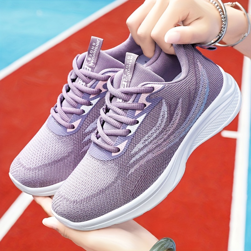 Zapatos Deportivos Punto Mujer Zapatos Gimnasio Correr - Temu