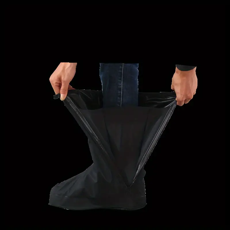 1pair transparent fashionable rain shoe covers for men women waterproof anti slip shoe covers details 7