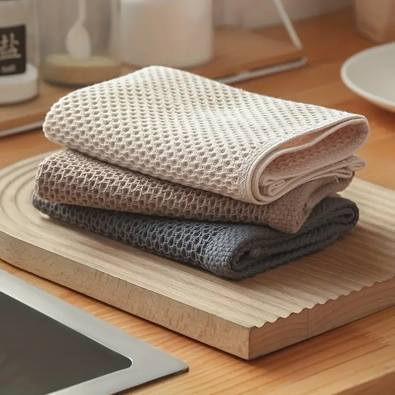 Rag Square Towel Rag Wipe Hand Towel Tea Towel Honeycomb - Temu