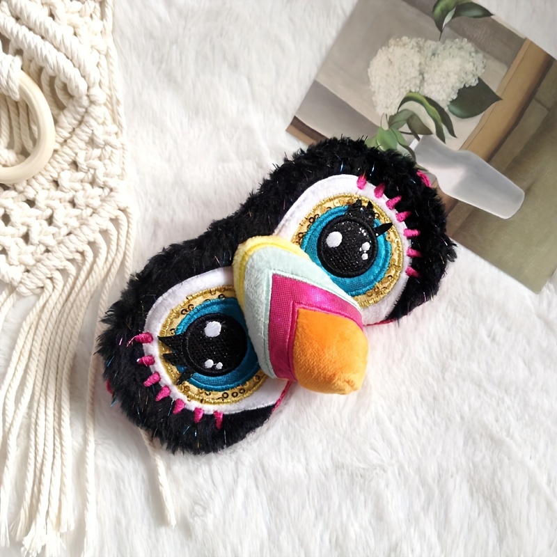 Sleep Eye Mask Household Breathable Plush Eye Mask Sleep In - Temu