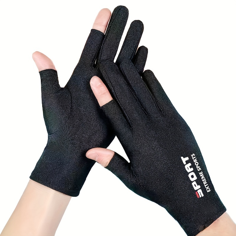 Two Finger Satin Gloves Spring Summer Thin Breathable - Temu