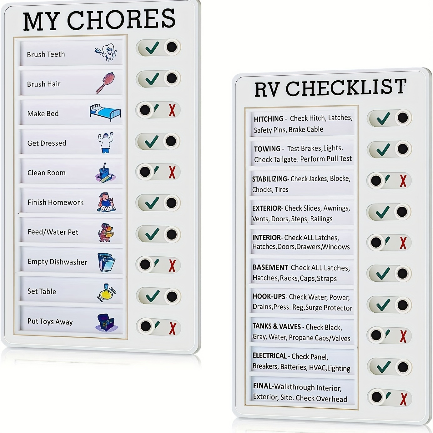 4 Stück Memo Checkliste Boards, Abnehmbare To Do List Checklist Board mit  40 Austauschbaren Leeren Papieren Checklist Boards, Wiederverwendbare RV  Checklist Board für Zeitplan Lernplanung Erinnerung : : Bürobedarf  & Schreibwaren