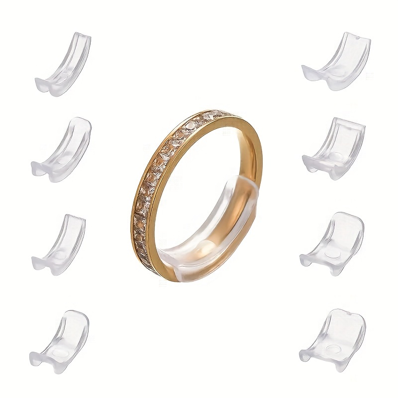 8pcs Ring Size Reducer - Invisible Adjuster For Loose Rings - Fit Any Rings  - Perfect For Wedding Accessories Men Women Rings Size Loose Rings  Essentials