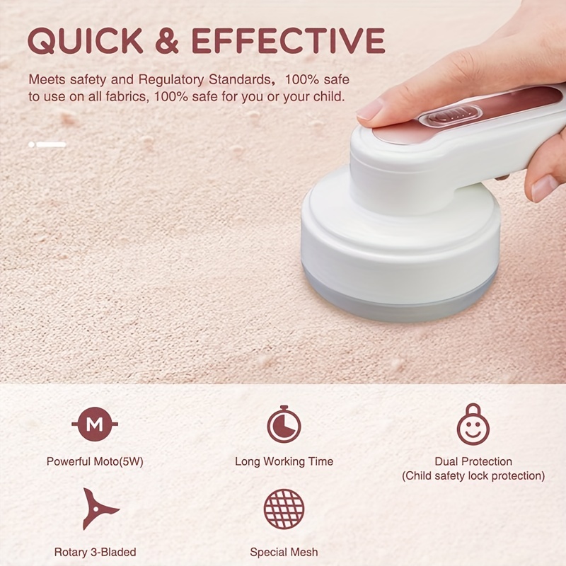 Rechargeable Lint Remover Professional Household Clothes Shaver Fabric Lint  Remover Fuzz Electric Fluff Portable Brush