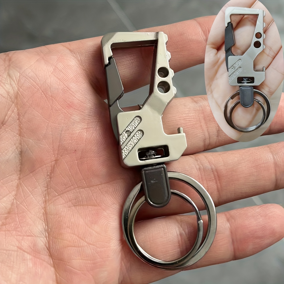 Men's Titanium Bottle Opener Key Chain Carabiner Car Key - Temu