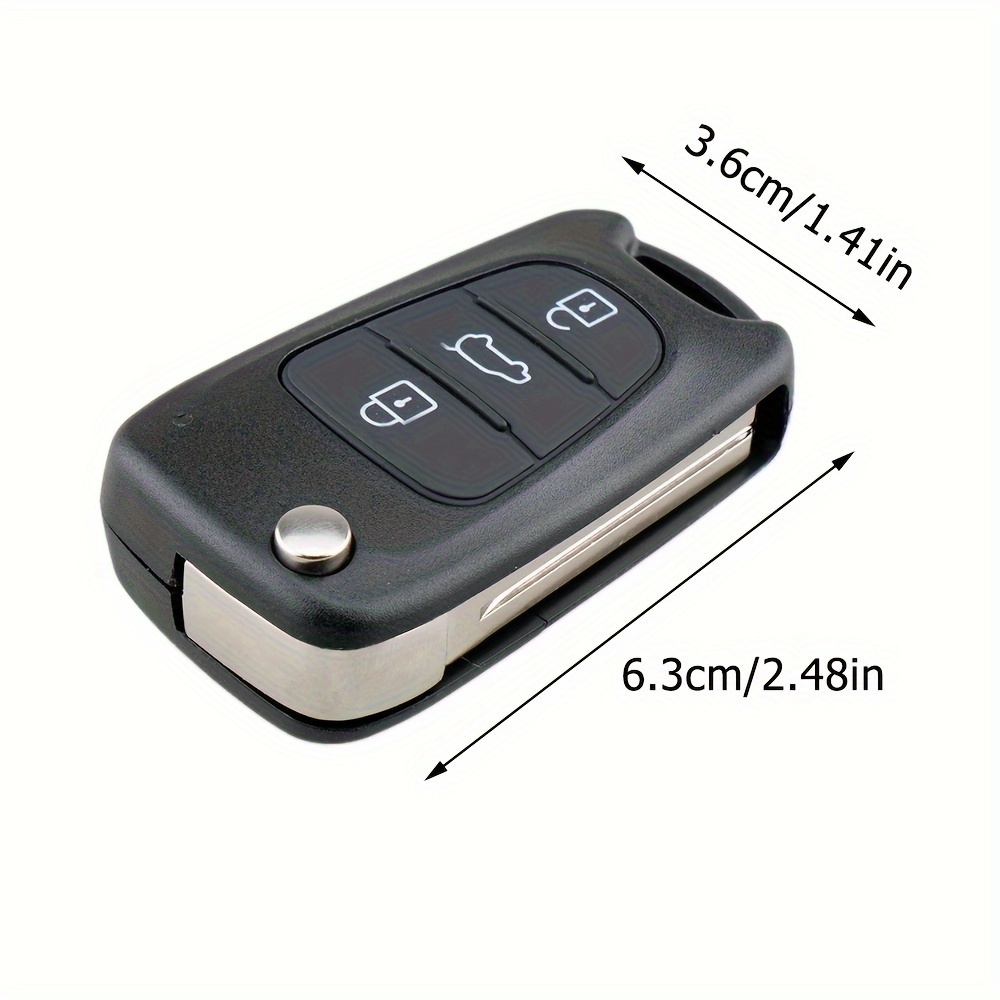 3 Buttons Replacement Flip Remote Key Fob Case Shell Toy40 - Temu