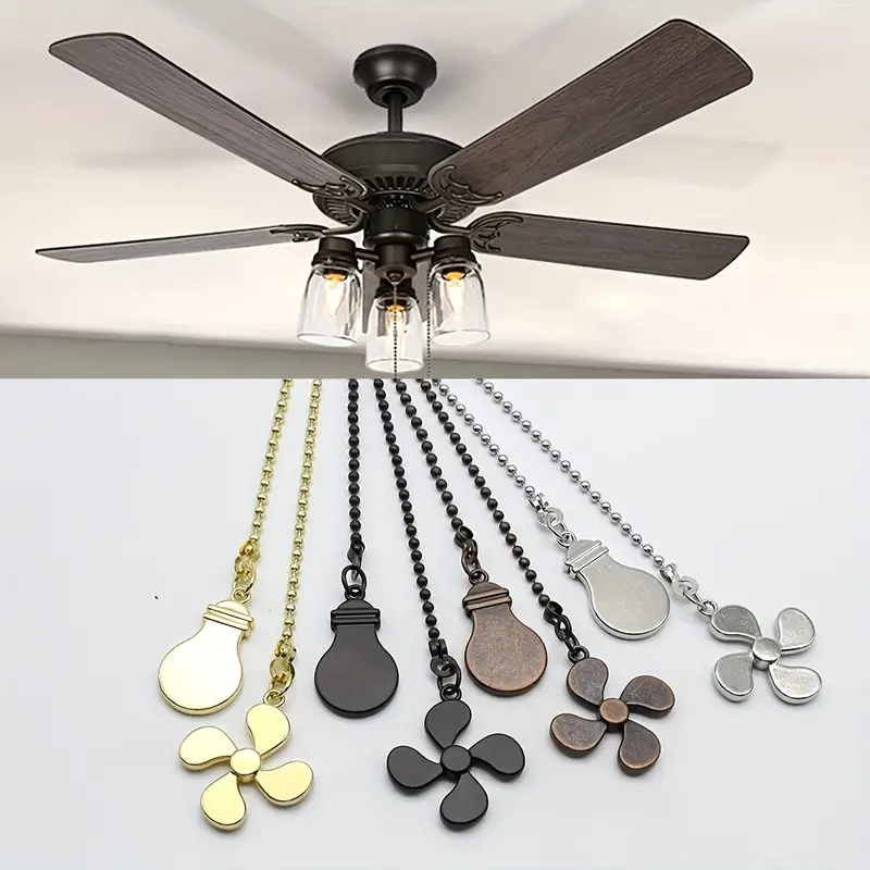 Ceiling Fan Pull Chain Bulb And Fan Pattern Pull Chain - Temu
