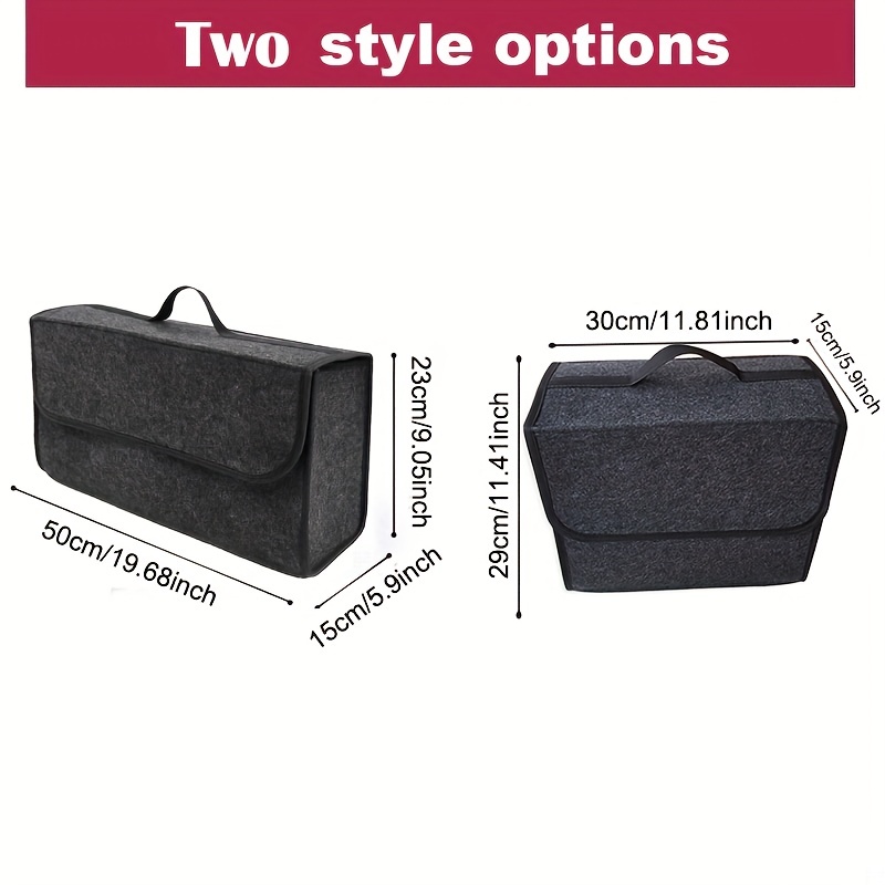 Car Storage Bag Trunk Organizer Box Felt Cloth Storage Box Auto Cargo  Container Bags Multi-pocket Tidying Bags Car Accessories