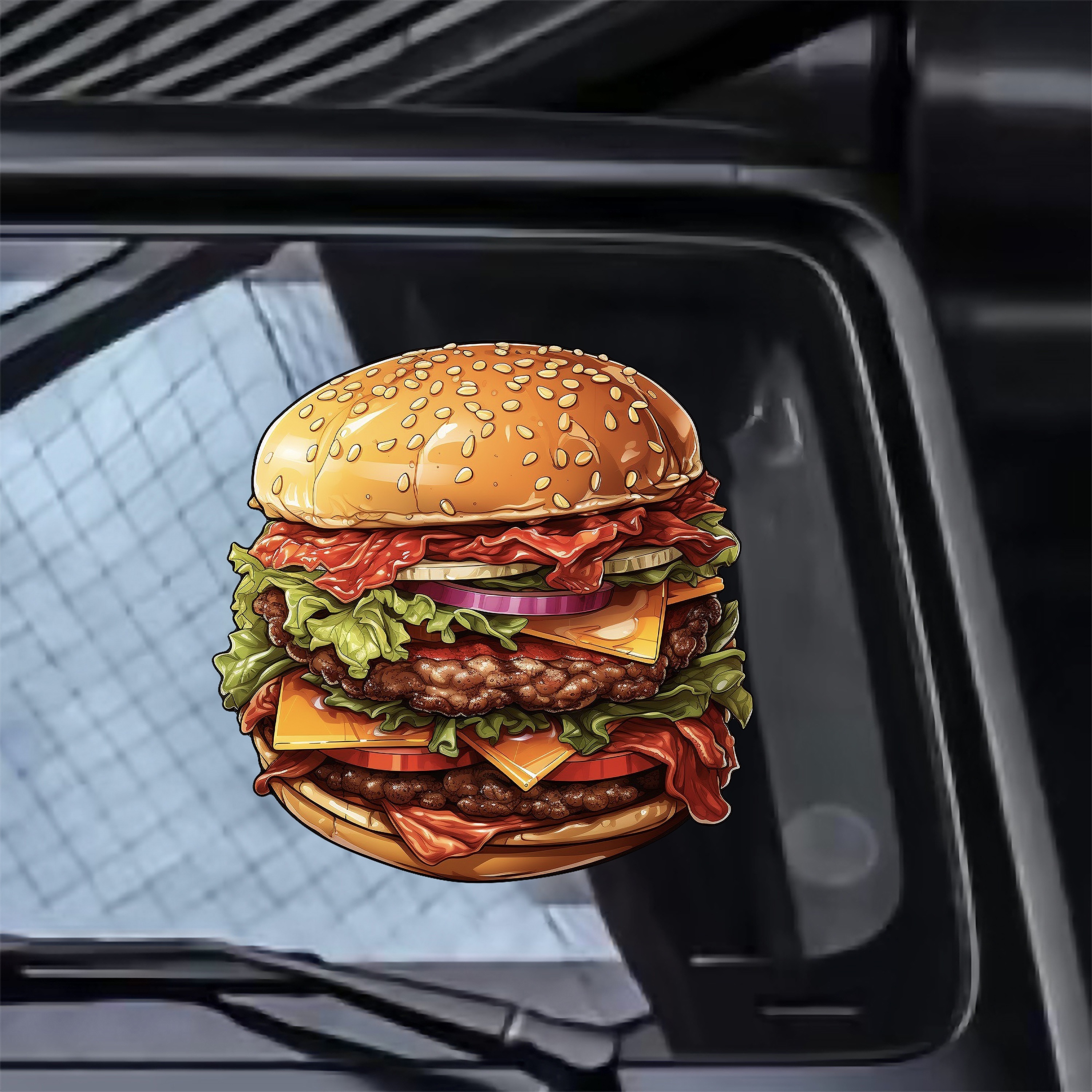 Double layer Giant Domineering Hamburger Decoration Sticker - Temu