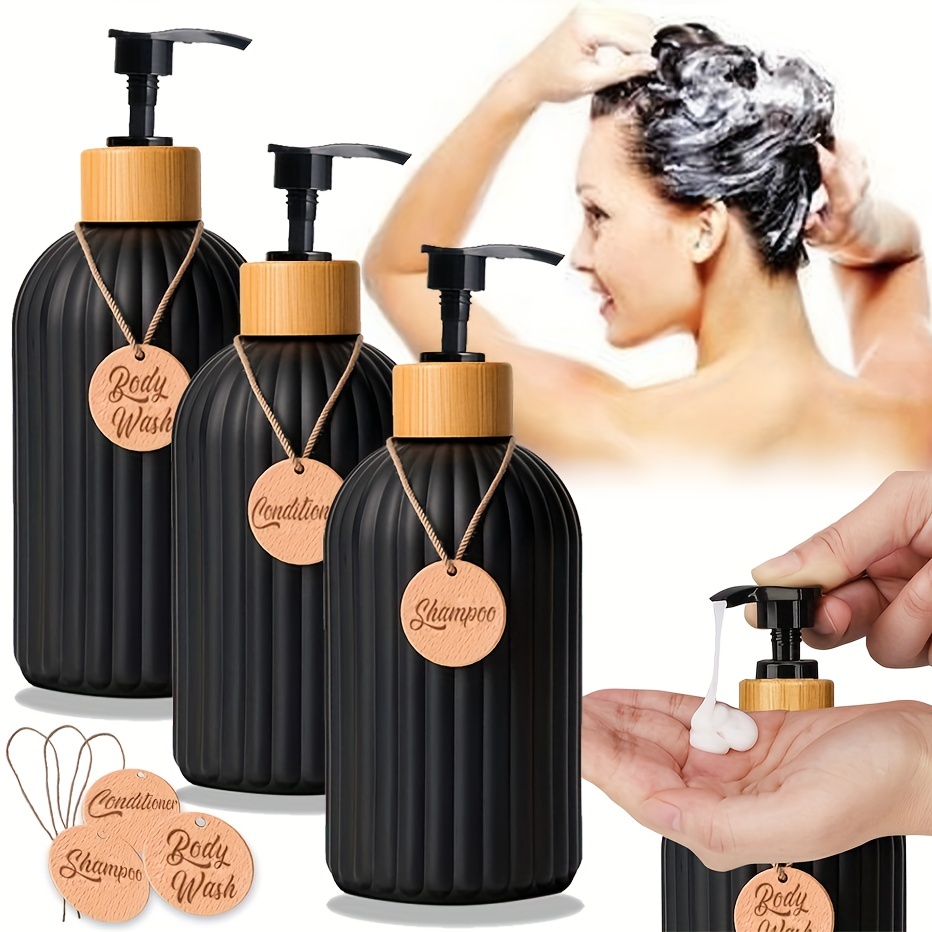 3PCS/SET dispensador jabon y shampoo dispensador de jabon dispensador de shampoo  botes gel y champu rellenable