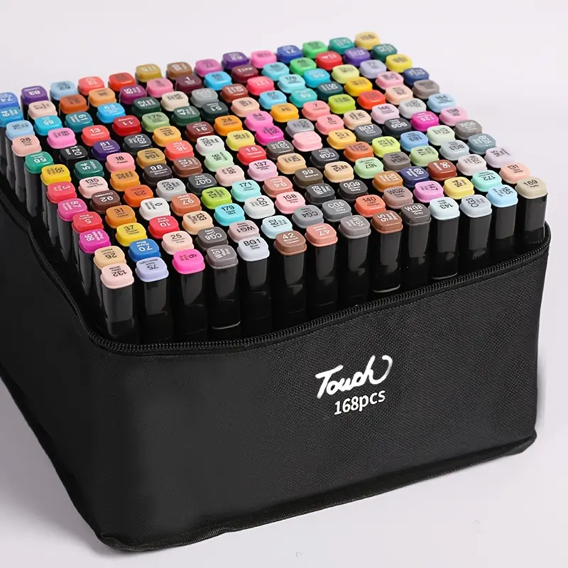 80/120/168 Colors Dual Tip Art Markers Alcohol Markers - Temu