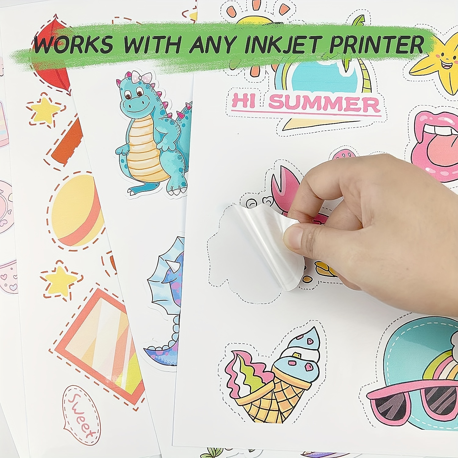 Glossy Sticker Paper Inkjet Printer Printable - Temu