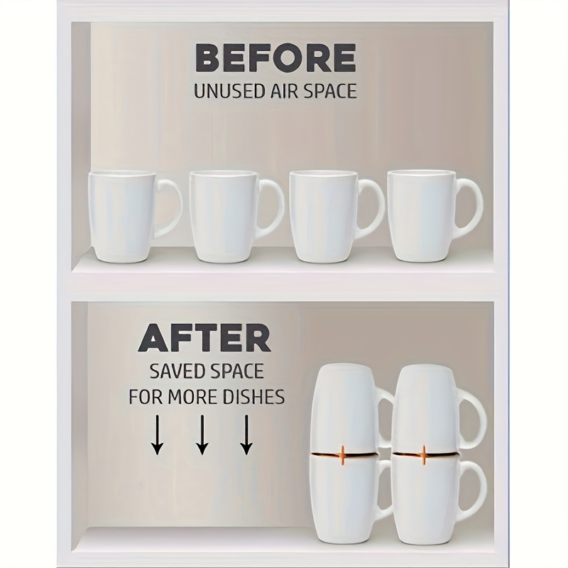 Expandable Mug Stacker Organize Coffee Tea Cups Ease Kitchen - Temu
