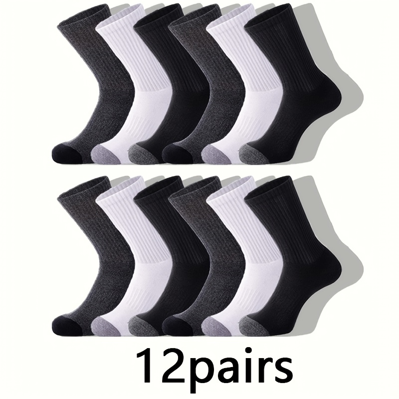 Lote de 12 Pares de Calcetines Deportivos Cortos al Tobillo para Hombre y  Mujer