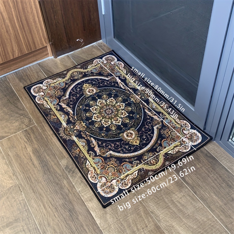 1pc Alfombra De Cocina Con Estampado Floral, Alfombra De Piso