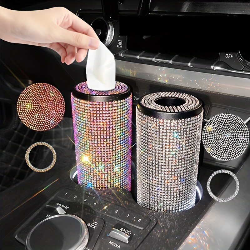 Bedazzled Sparkling Bling Car Sun Visor Organizer Tissue Box with