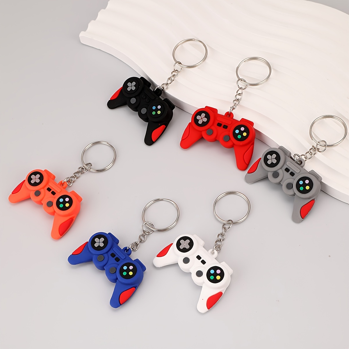 6pcs Video Game Controller Keychains | Party Favors & Birthday Gifts