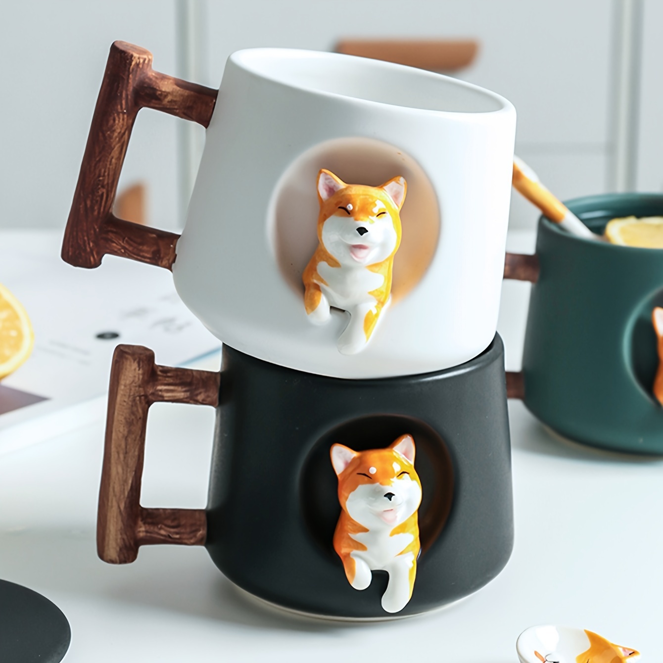 Taza de café personalizada con foto sensible al calor, mango de corazón,  taza mágica de café de cerámica que cambia de color, taza de té con leche